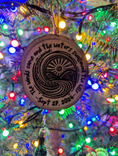 Load image into Gallery viewer, The Winds Came—4” Wooden Engraving (hanging or magnet backed)—2024 Original Design--Customization Option