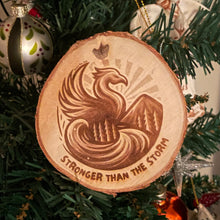 Load image into Gallery viewer, Stronger than the Storm—4” Wooden Engraving (hanging hardware or magnet backed)--Customization Option