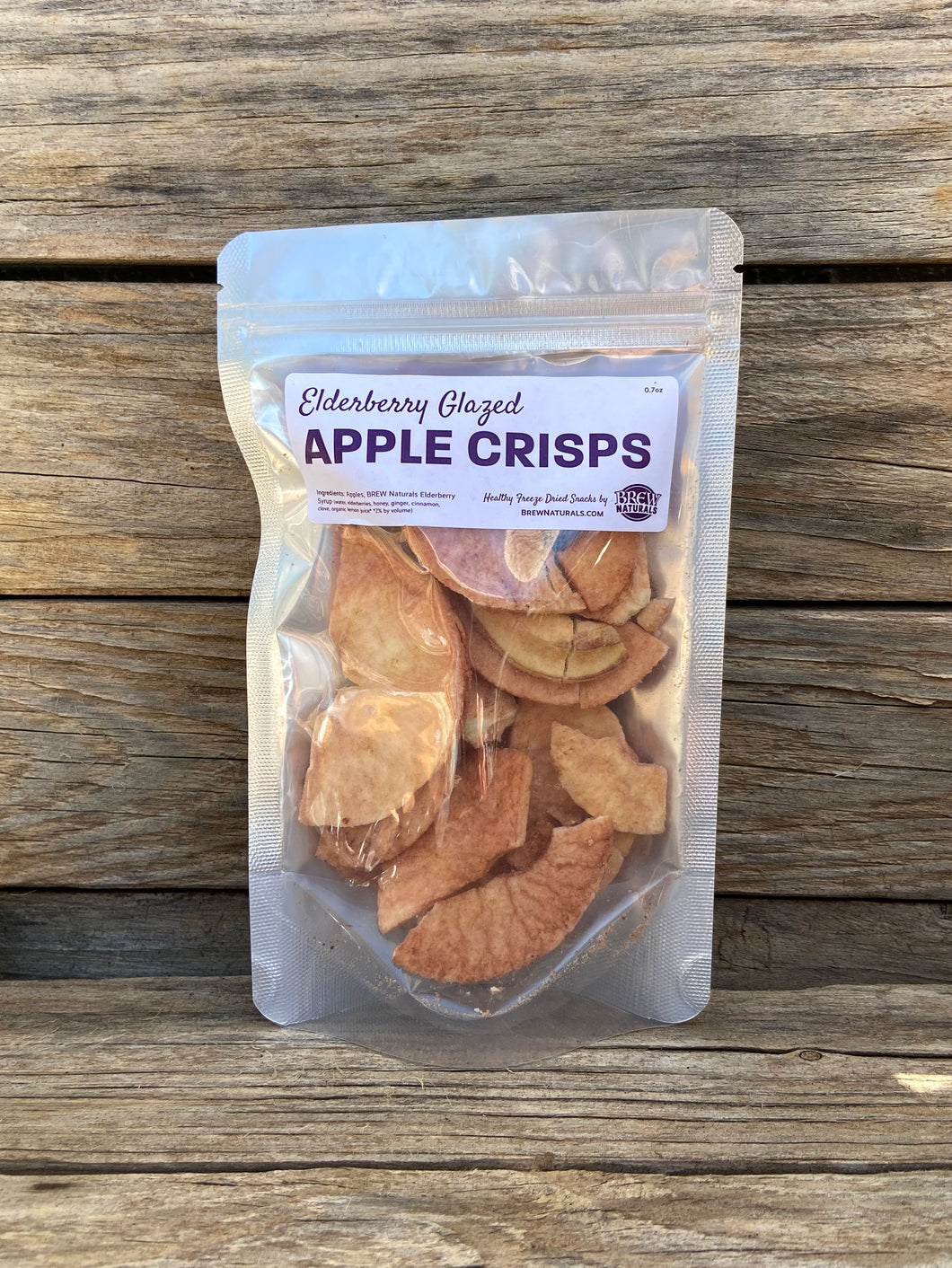 Elderberry Glazed Freeze Dried Apple Crisps