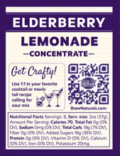 Load image into Gallery viewer, Elderberry Lemonade Concentrate-16oz