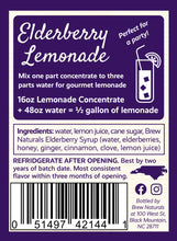 Load image into Gallery viewer, Elderberry Lemonade Concentrate-16oz

