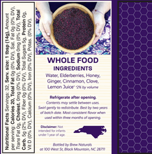 Load image into Gallery viewer, Brew Naturals Elderberry Syrup - 16oz, 8oz, 3.4oz
